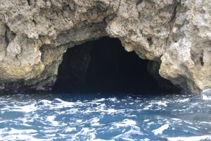Dette er åpningen inn til grotta